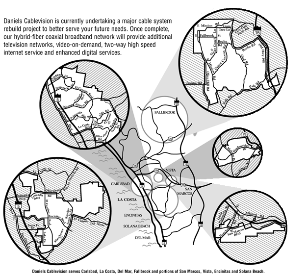 Daniels Cablevison Area Rebuld Map